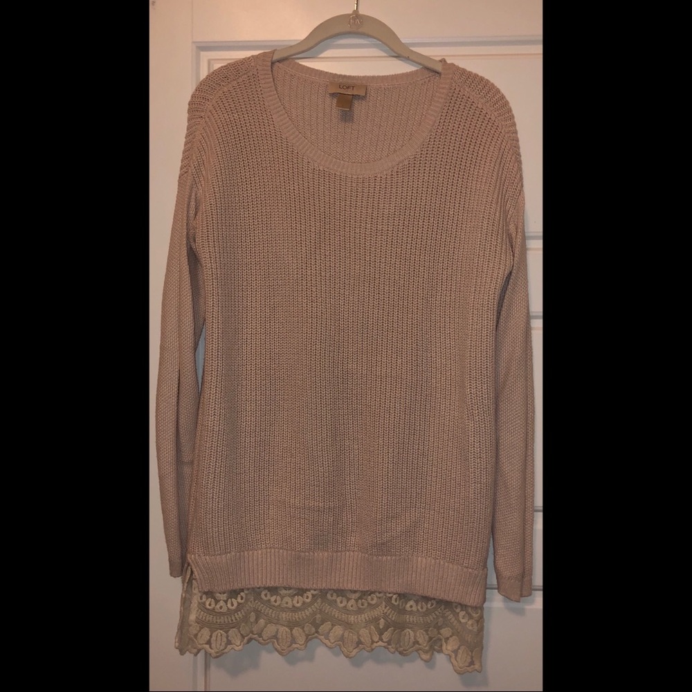 Light pink oversized tunic sweater